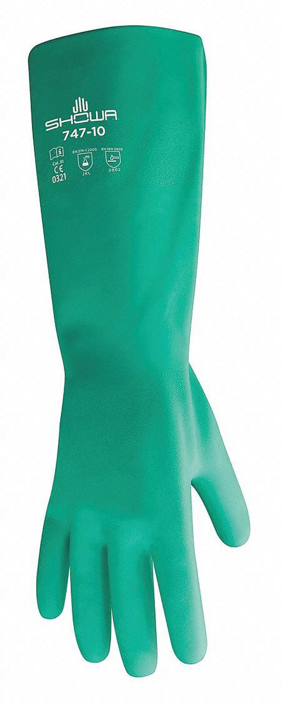 Showa Chemical Resistant Glove,22 mil,Sz 10,PR 74710