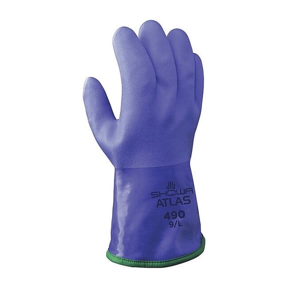 Showa Chemical Resistant Gloves,12" L,M,PR 490M-08
