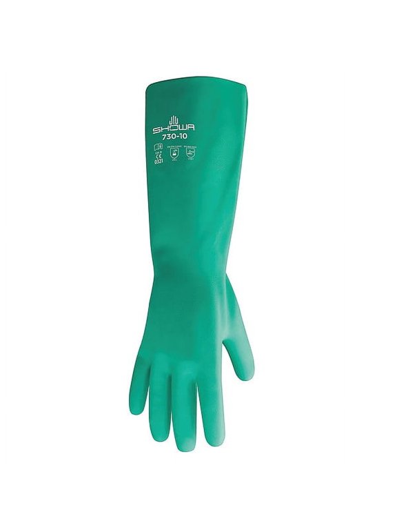 Chemical Resistant Gloves,Green,Sz 8,PR 730-08