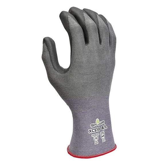 Showa Cut Resistant Glove, Cut Level A4 ,Polyurethane ,Smooth ,L 1 PR XC510L-08