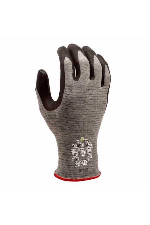 Knit Gloves, Cut Level A4 ,Microporous Nitrile ,Embossed ,S 1 PR AC800S-06