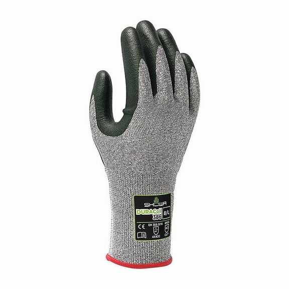 Cut Resistant Coated Gloves, Cut Level A3 ,Foam Nitrile ,Sandy ,2XL 1 PR 386XXL-10-V