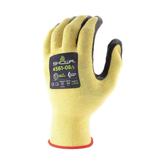 Showa Knit Gloves, Cut Level A4 ,Dipped ,Nitrile ,Grip ,2XL 1 PR 4561XXL-10-V