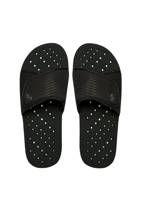 Mens Antimicrobial Shower & Water Flip Flop Slide Sandals for Pool, Beach, Dorm and Gym Size 9/10