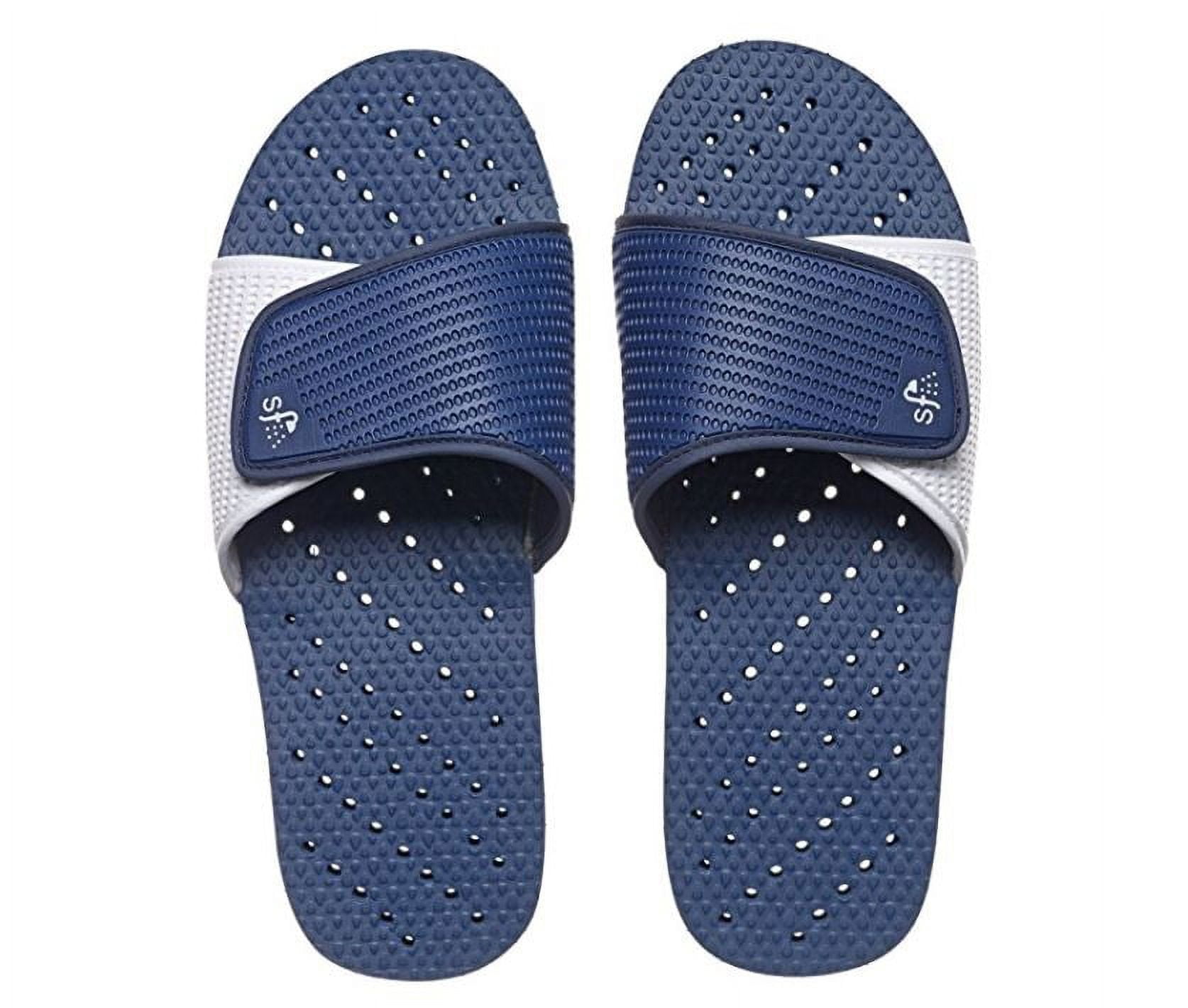 Showaflops Mens Antimicrobial Shower & Water Flip Flop Slide Sandals for Pool, Beach, Dorm and