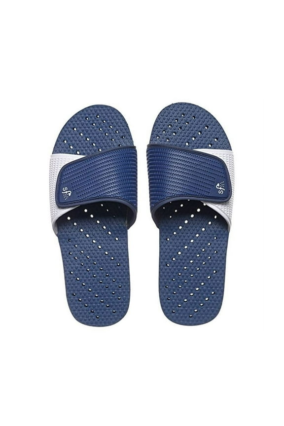 Mens Antimicrobial Shower & Water Flip Flop Slide Sandals for Pool, Beach, Dorm and Gym