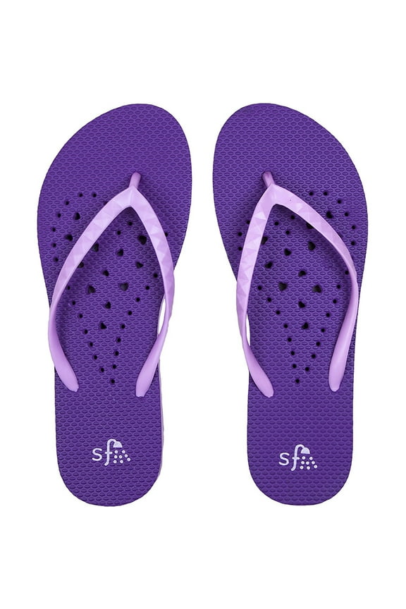 Women's Antimicrobial Shower and Water Sandals - Violet Hearts
