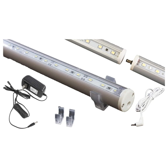 Showcase LED Light 18" 28" 37" 47" 56" for 3ft 4ft 5ft Jewelry Display Linkable C3014 Series with UL Listed Power Supply (37" (2pcs 18" linked))