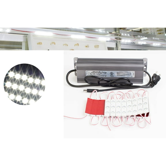 Showcase LED Light 20ft Brightest 24v with UL Power Supply for Retail Jewelry Display, Cooler, Closet, Pantry, Under Cabinet, Gun Safe Brighter Than 5630, 5730, 2835, COB, 3528 LED Chip