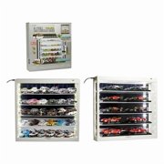 Showcase Wall Mount 5 Tier Display Case White with Mirror Back Panel Mijo Exclusives for 1/64-1/43 Scale Models