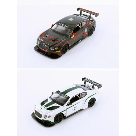 Showcasts Bentley Continental GT3 Concept Diecast Car Set - Box of 4 1/24 scale Diecast Model Cars, Assorted Colors