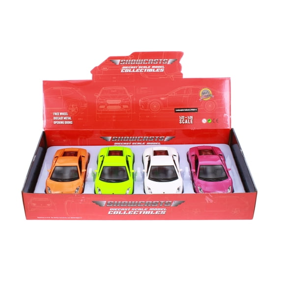 Showcasts Lamborghini Gallardo LP 560-4 Hardtop Diecast Car Set - Box of 4 1/24 Scale Diecast Model Cars, Assorted Colors