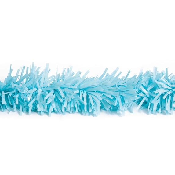 Showdown Displays 25' x 4" Sky Blue Tinsel Christmas Garland - Unlit