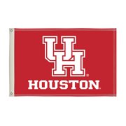 Victory Corps Houston Cougars College Sports Printed Flag - NCAA Licensed - Super Polyester - Single-Sided 2 x 3 School Banner White, Red