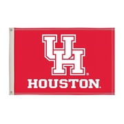 Victory Corps Houston Cougars College Sports Printed Flag - NCAA Licensed - Super Polyester - Single-Sided 2 x 3 School Banner White, Red