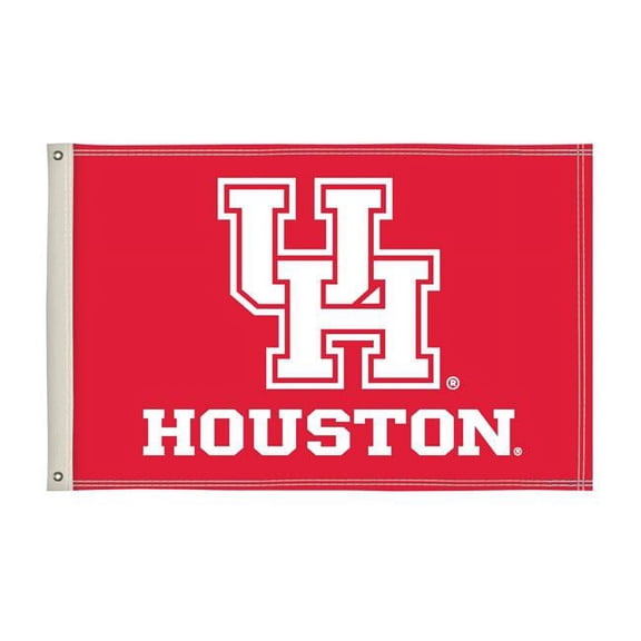 Victory Corps Houston Cougars College Sports Printed Flag - NCAA Licensed - Super Polyester - Single-Sided 2' x 3' School Banner (White, Red)