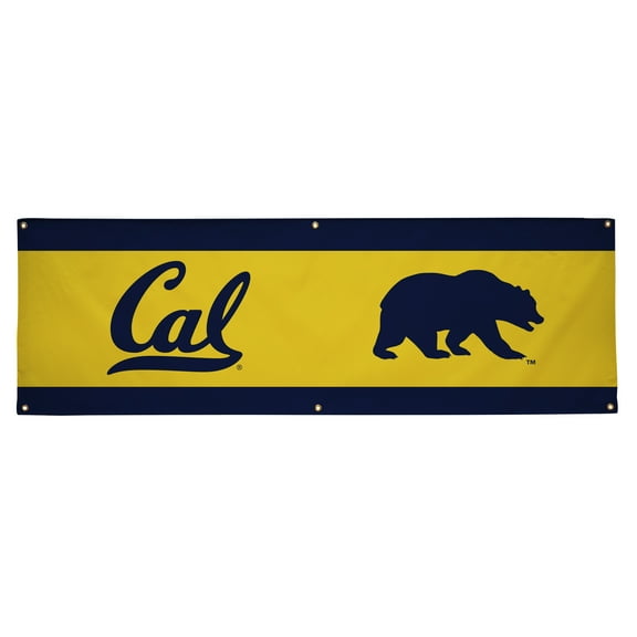 California Bears 2' x 6' College Sports Printed Outdoor Banner - NCAA Licensed - Durable Vinyl - School Banner (Gold, Navy Blue)