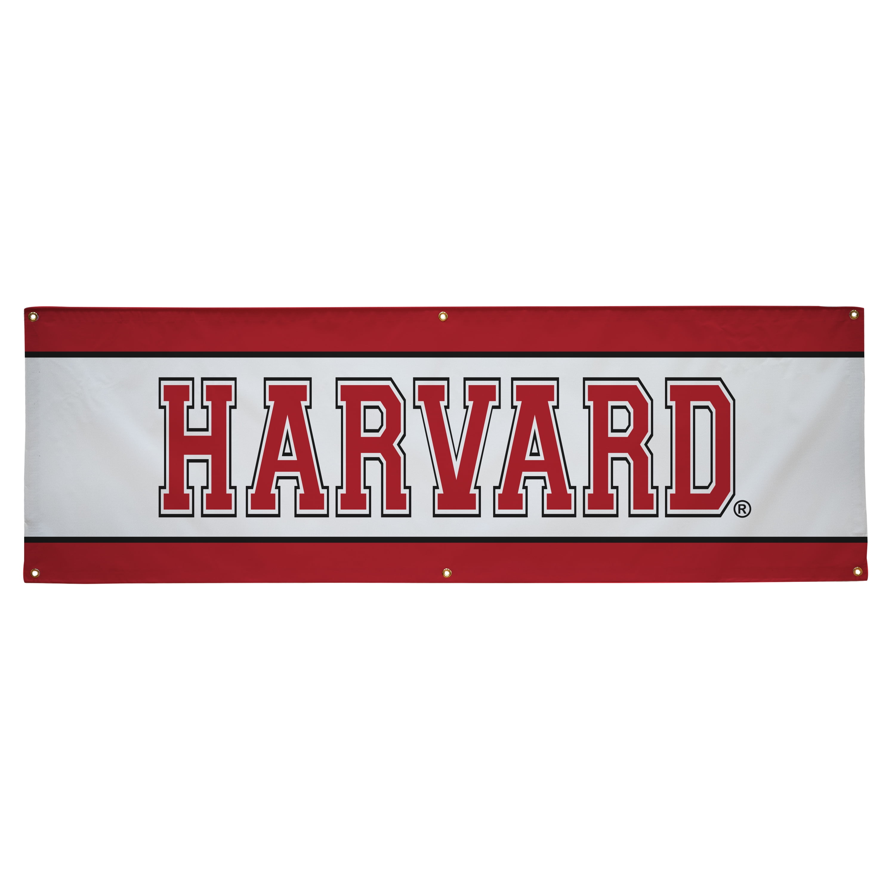 Harvard Crimson 2' x 6' College Sports Printed Outdoor Banner - NCAA Licensed - Durable Vinyl - School Banner (White, Red)