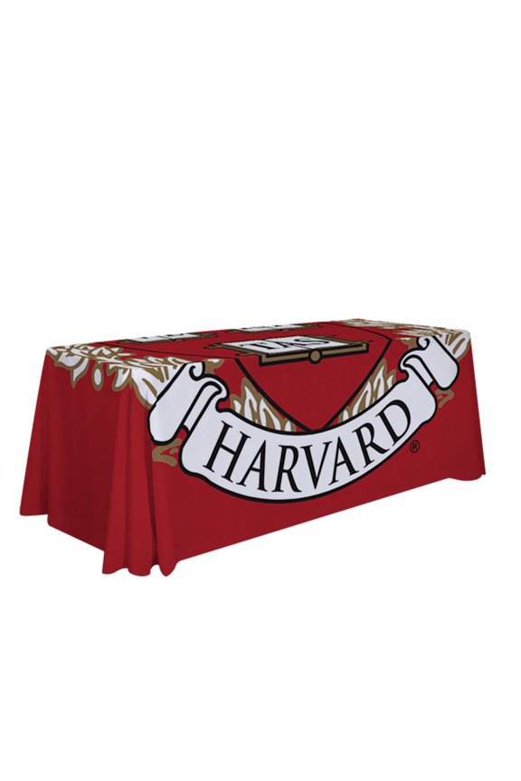 Harvard Crimson 6' College Sports Printed Table Throw - NCAA Licensed - Polyester Draped - School Tablecloth (Red, White)