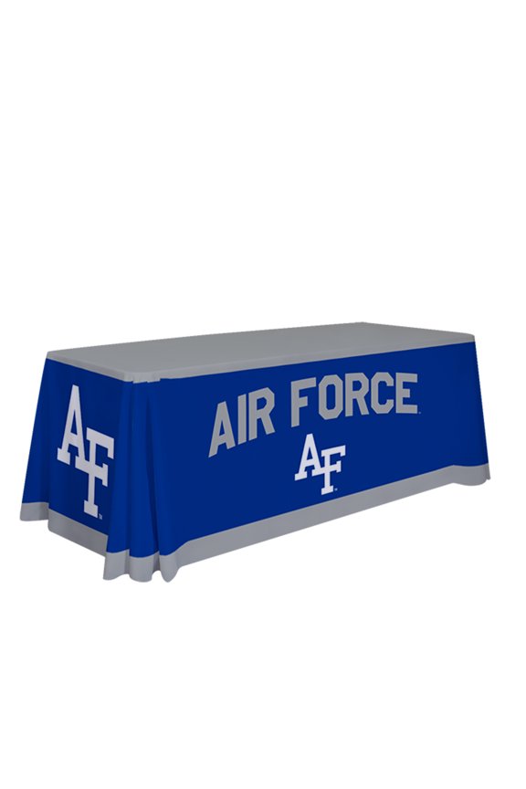 Air Force Falcons 6' College Sports Printed Table Throw - NCAA Licensed - Polyester Draped - School Tablecloth (Blue, White)