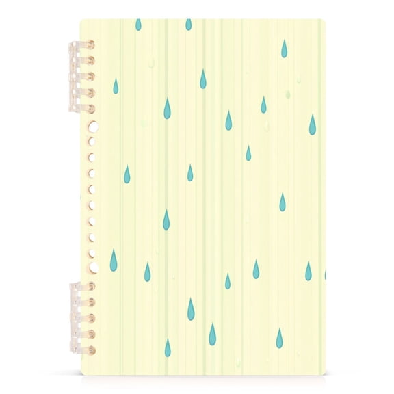 Shower A5 8.3x5.7in PP Notebook, Adjustable Rings, 60 Sheets, Diary or Journey Note