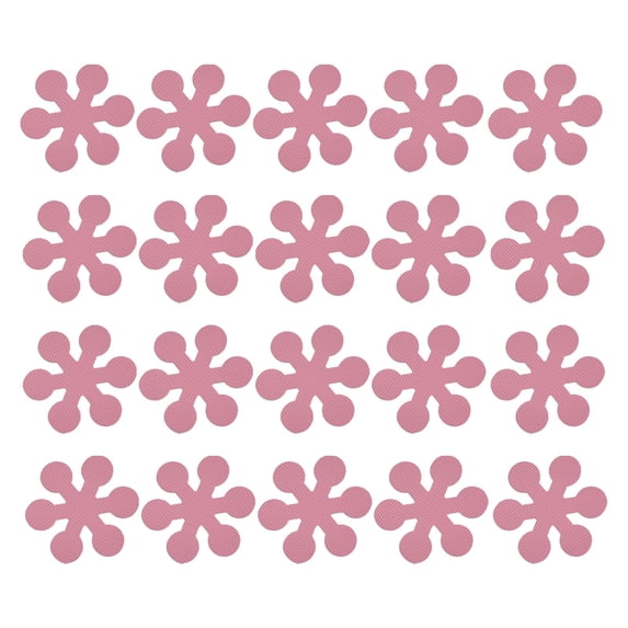 Shower Adhesive Strips Treads, Bathtub Stickers Non-Slip Safety Shower Treads Adhesive Appliques, Anti Mold Mildew Shower Pads Flower Tub Stickers for Home Bathroom Travel, 20Pcs(Pink,3x3")