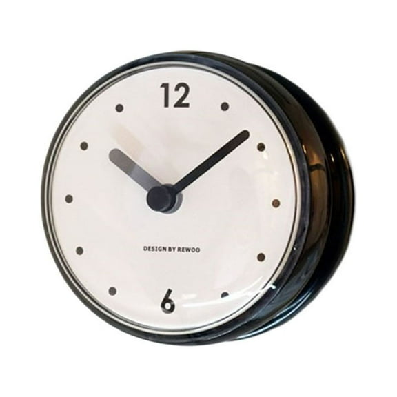 Shower Anti Fog Waterproof Mini Small Table Decoration Kitchen Living Bathroom Room Wall Clock Toilet Round Quartz Sucker 7Cm