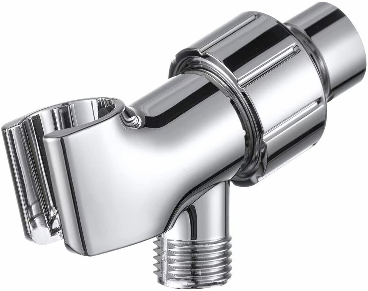 Shower Arm Bracket for Hand Held Showerheads, Adjustable Shower Arm Mount Bracket with Brass