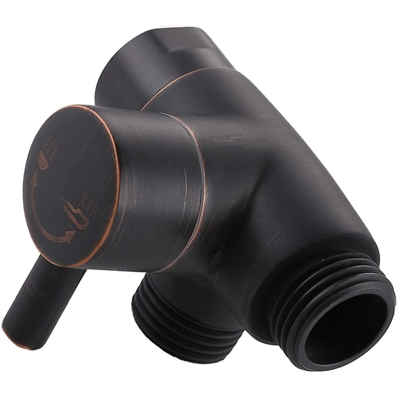 Shower Arm Diverter for Hand Held Showerhead and Fixed Spray Head  G 1/2 Two-Way Bathroom Universal Shower System Replacement Part (Oil Rubbed Bronze)