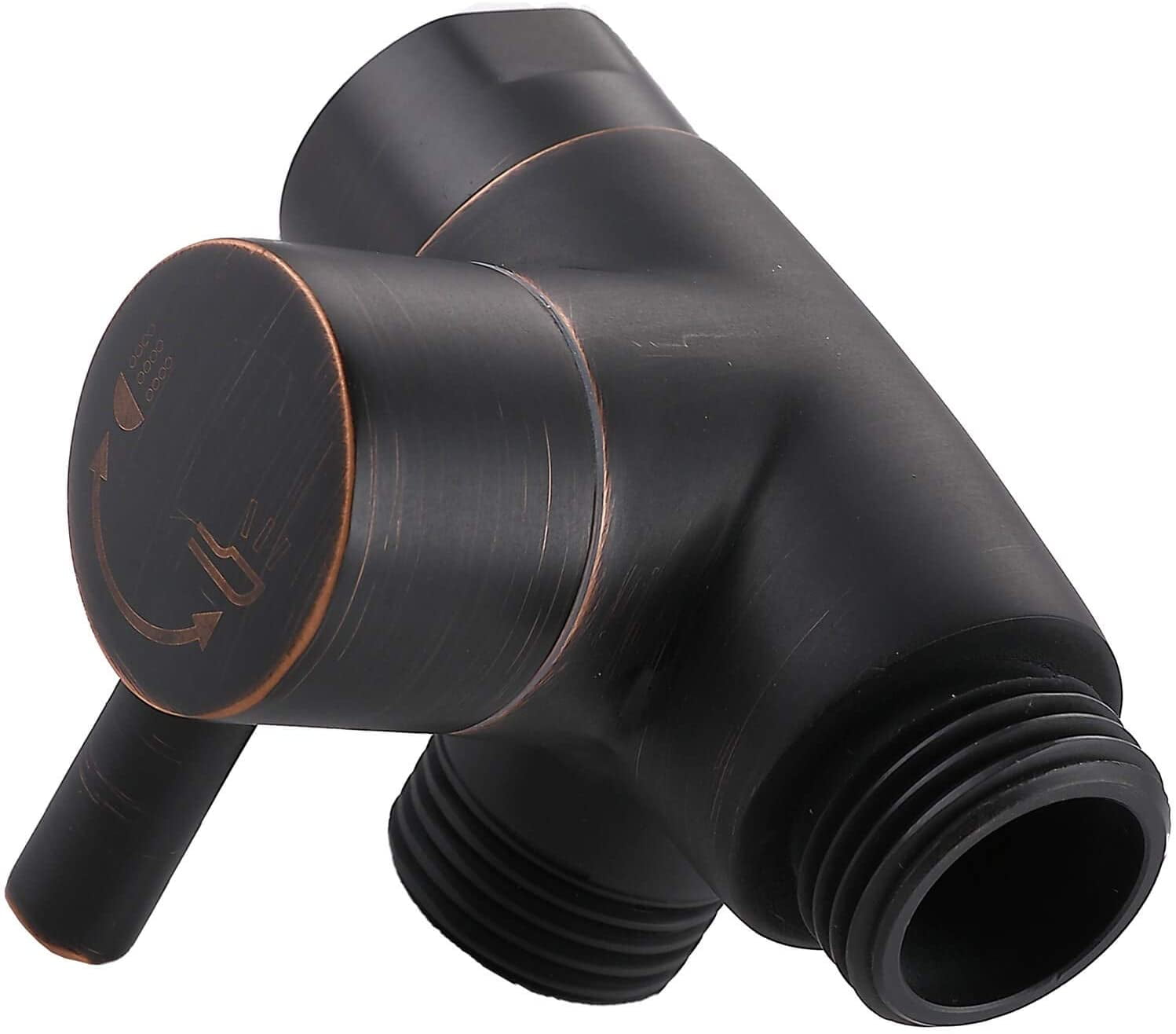Shower Arm Diverter for Hand Held Showerhead and Fixed Spray Head  G 1/2 Two-Way Bathroom Universal Shower System Replacement Part (Oil Rubbed Bronze)