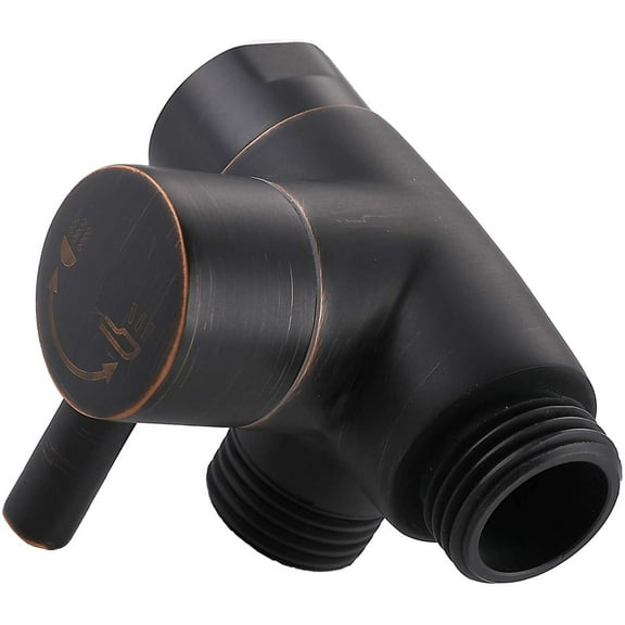 Shower Arm Diverter for Hand Held Showerhead and Fixed Spray Head G 1/2 Two-Way Bathroom Universal Shower System Replacement Part (Oil Rubbed Bronze)