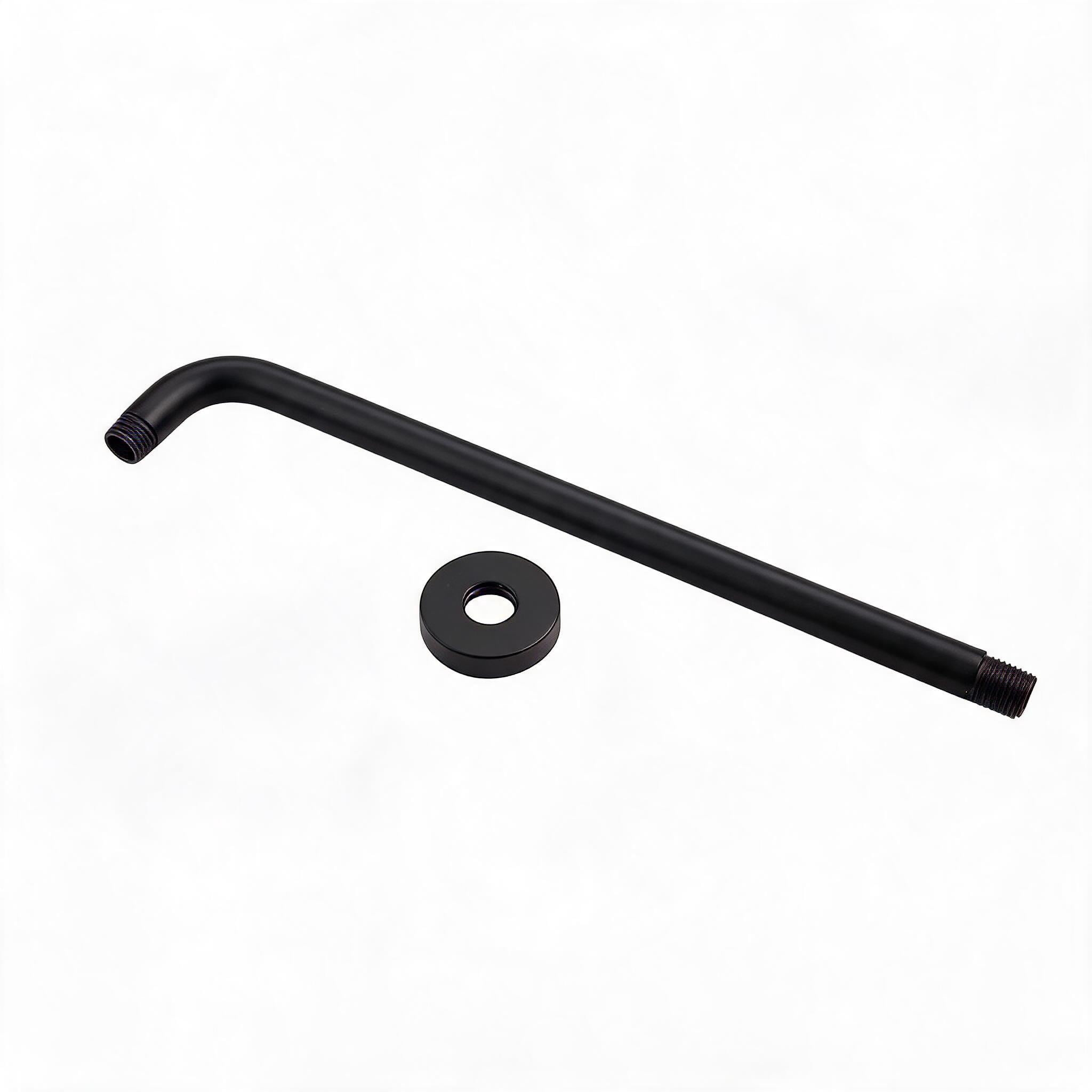 Shower Arm, Extra Fixed Arm with Flange, Stainless Steel Wall-Mounted ShowerHead Arm