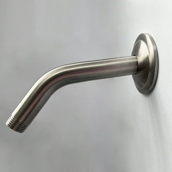 Shower Arm with Flange, 1/2 NPT Tapered Threads, Rain Shower Head Arm, Wall Mount Shower Extension Arm