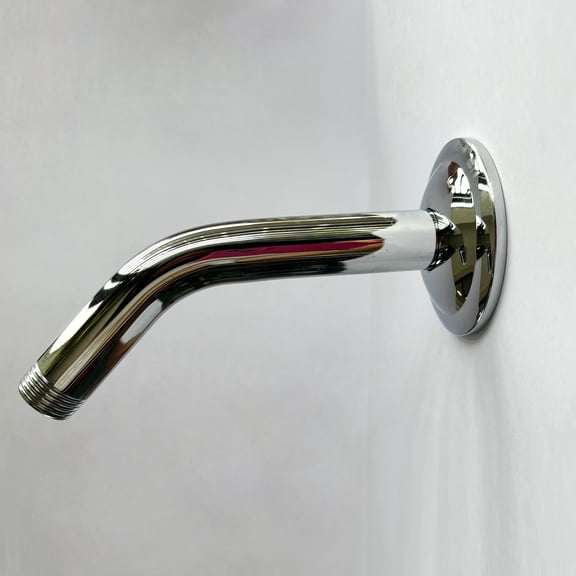 Shower Arm with Flange, 1/2 NPT Tapered Threads, Rain Shower Head Arm, Wall Mount Shower Extension Arm