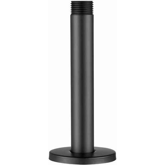 Shower Arm with Flange 6", Black Stainless Steel Wall Mount Pipe