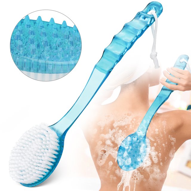Shower Back Scrubber, EEEkit 14.2" Long Handle Exfoliating Brush Soft