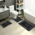 thumbnail image 1 of Shower Bath Mats Non Slip Mildew Resistant 3 Piece Set Super Absorbent Washable Toilet Rugs U Shaped Washable Non Slip for Home Hotel Bathroom, 1 of 6