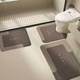 thumbnail image 1 of Shower Bath Mats Non Slip Mildew Resistant 3 Piece Set Super Absorbent Washable Toilet Rugs U Shaped Washable Non Slip for Home Hotel Bathroom, 1 of 6