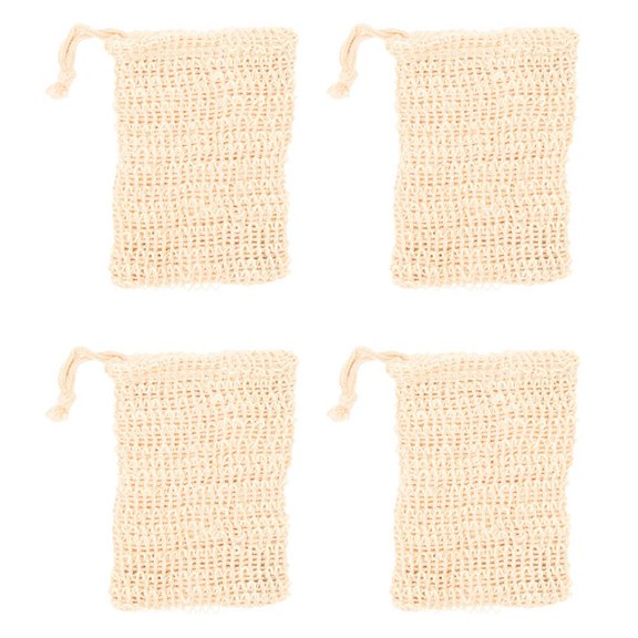 Shower Bath Sisal Soap Bag Natural Sisal Soap Bag Exfoliating Soap Saver Pouch Holder 200Pcs