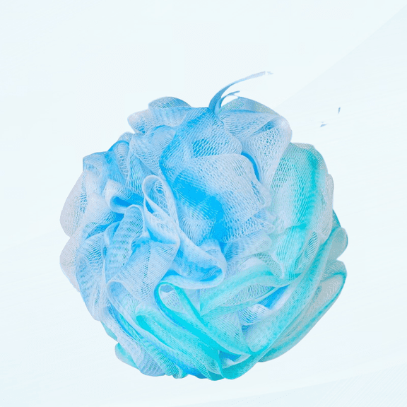 Shower Bath Sponge XL 75g Soft Shower Loofahs Balls for Body Wash Men Women Bathroom Accessories, 1 Pack, Green-Blue