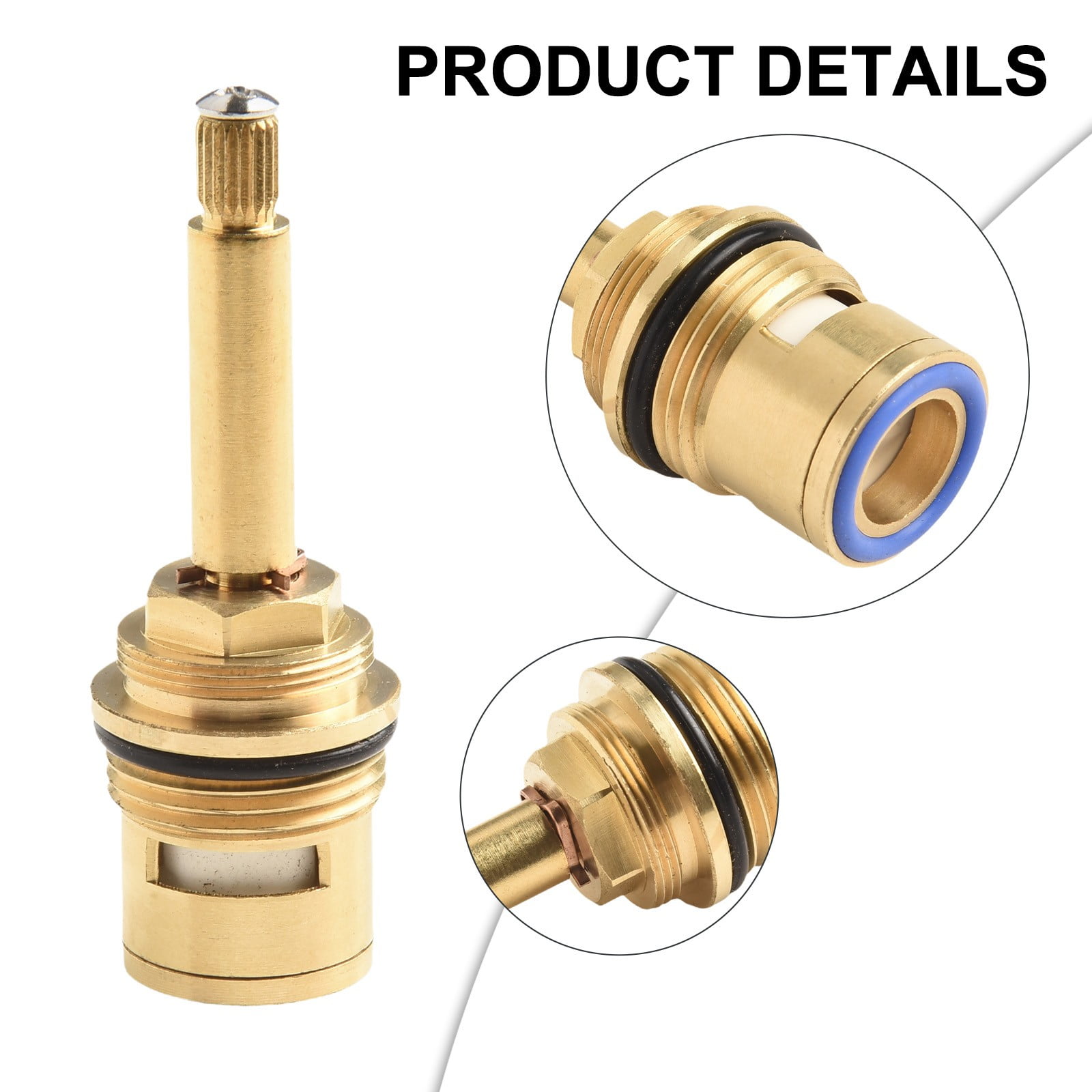Shower Bath Tap Valve Cartridge Quarter Turn Flow Long Tall Stem Insert