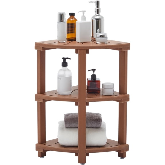 Shower Bench, Corner Stool with Storage Shelf, Non-Slip Shaving Seat for Bathroom