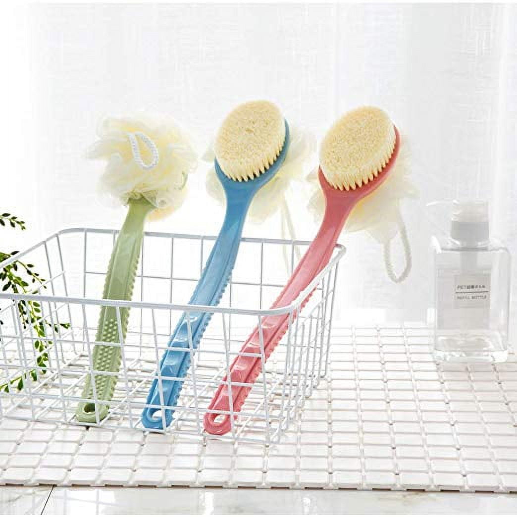 Vive Loofah Sponge Back Scrubber - Men & Women Long Handled Exfoliating Bath & Shower Body Brush