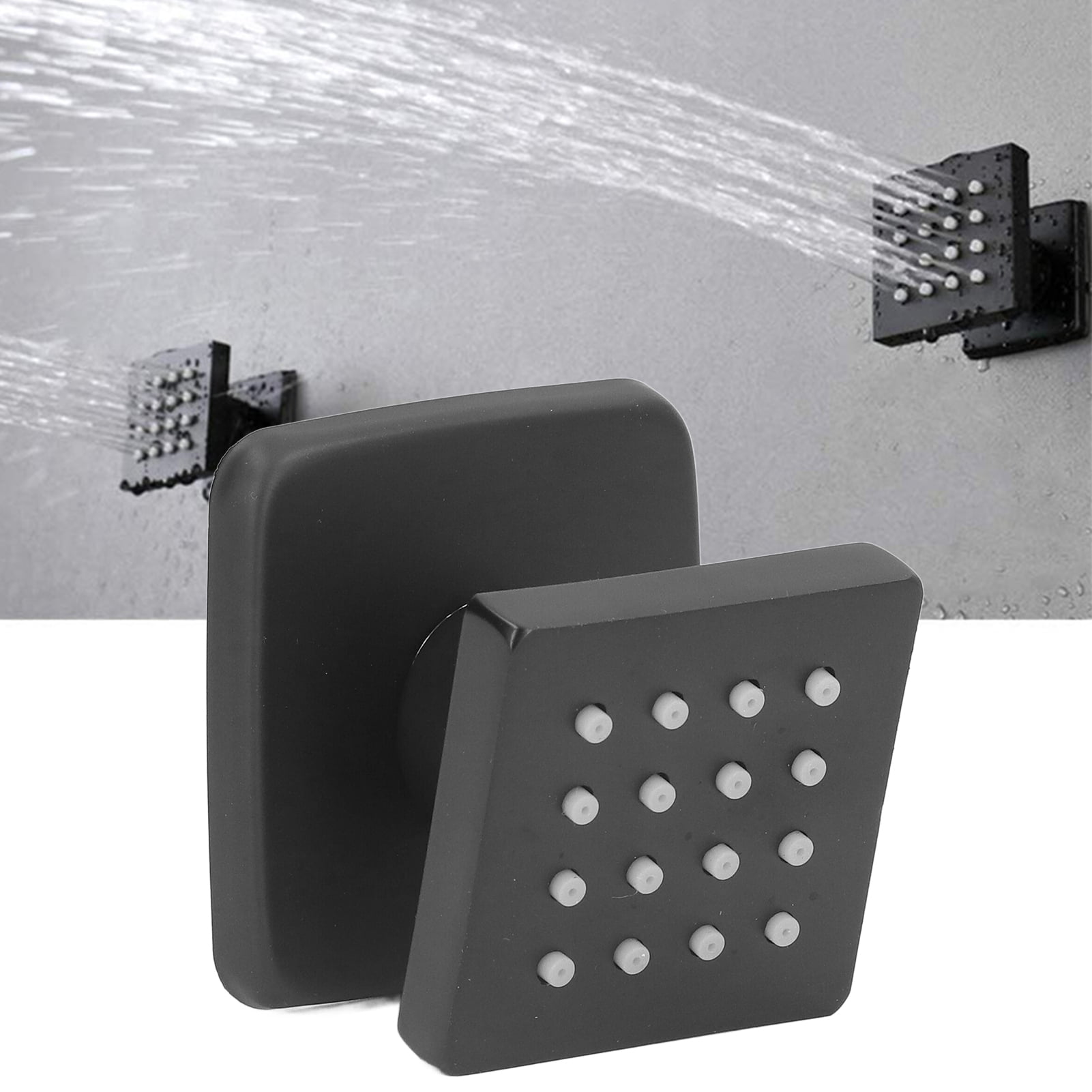 Shower Body Spray Jets Quadrate Massage Rain Showerhead Side Wall