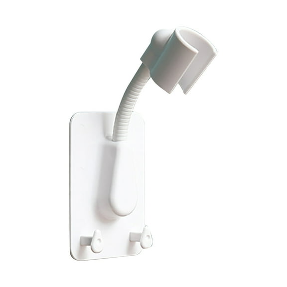 Shower Bracket Wall Mount No Drill Universal Adjustable Shower Head Holder Nozzle Stand White Color Free Size Plastic Shower Wall Mount K-58 White