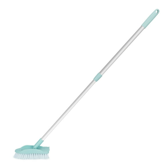 Shower Brush Scrubber with Long Extendable Handle, Cleaning Brush for Cleaning Bathroom Shower Bathtub Floor, Blue