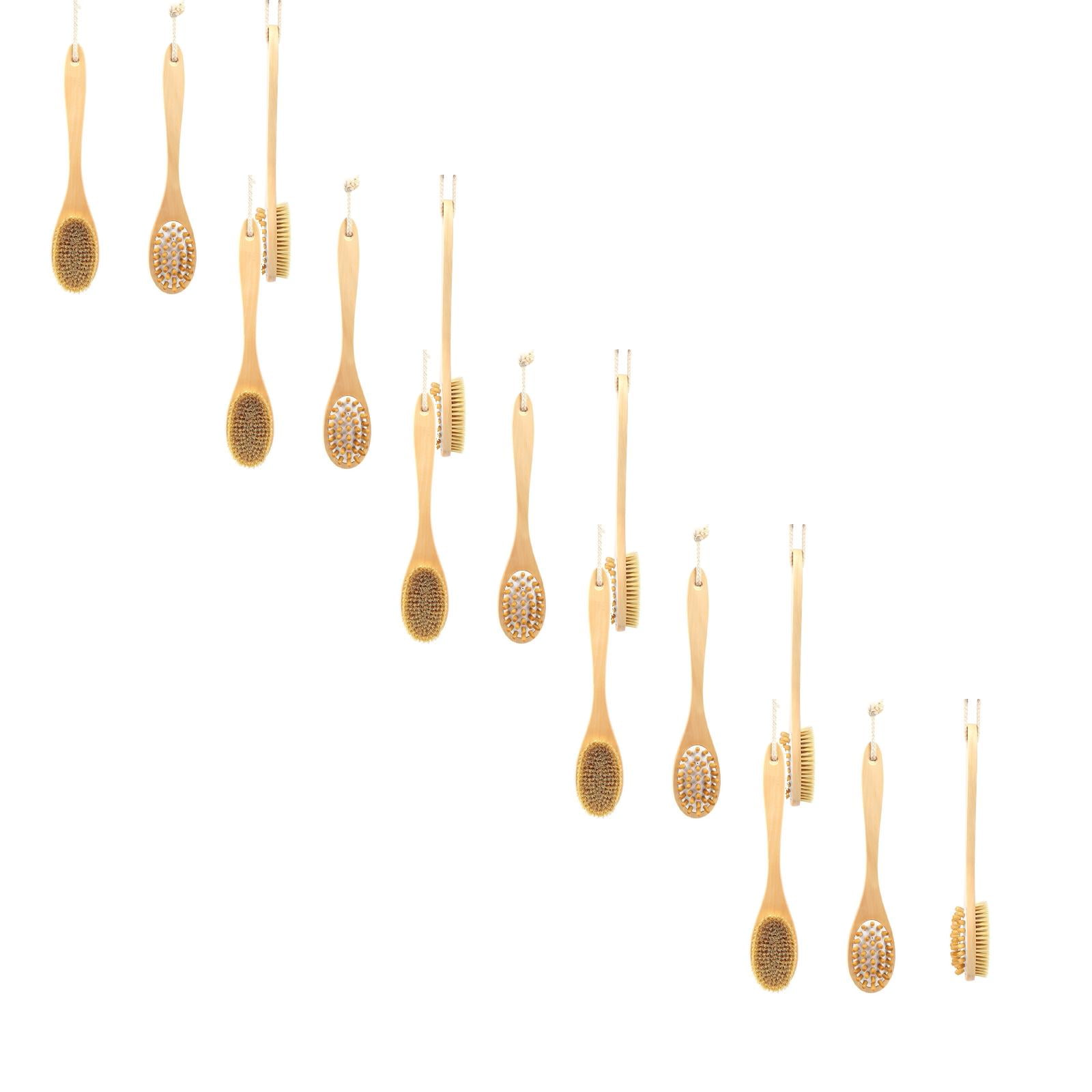 Shower Brush With Soft And Stiff Bath Long Handle Back Scrubber Body