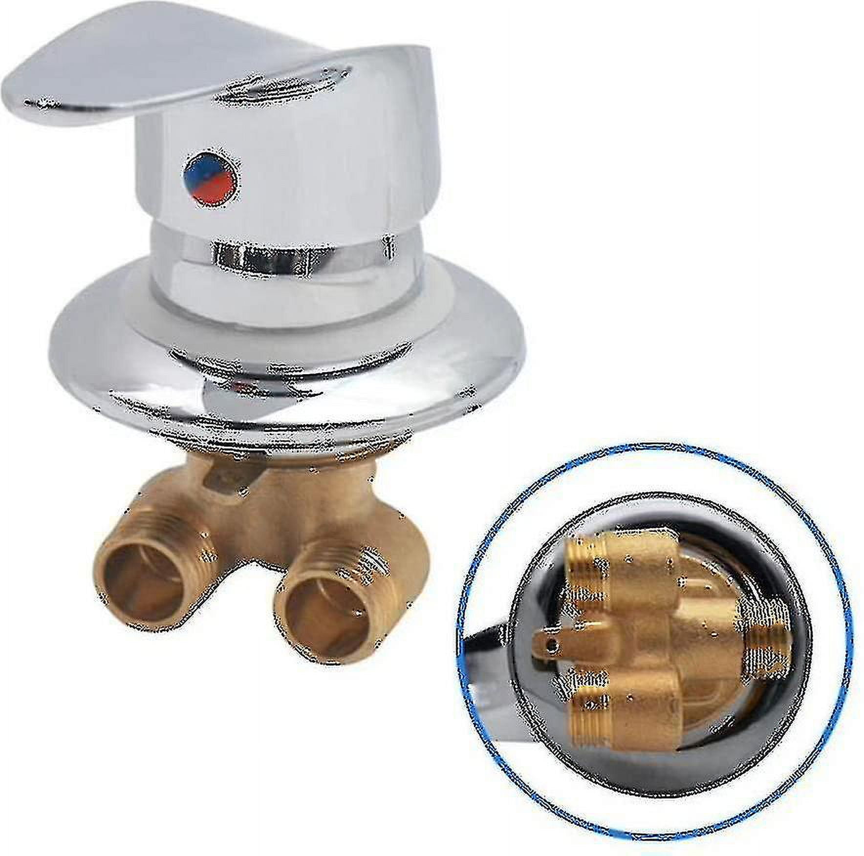 Shower Cabin Mixer Tap Brass Shower Faucet Outlet Diverter Chrome