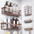 thumbnail image 1 of Shower Caddy 5 Pack,Adhesive Shower Organizer for Bathroom Storage&Home Decor&Kitchen,No Drilling,Large Capacity,Rustproof Stainless Steel Bathroom Organizer,Shower Shelves for Inside Shower, 1 of 7