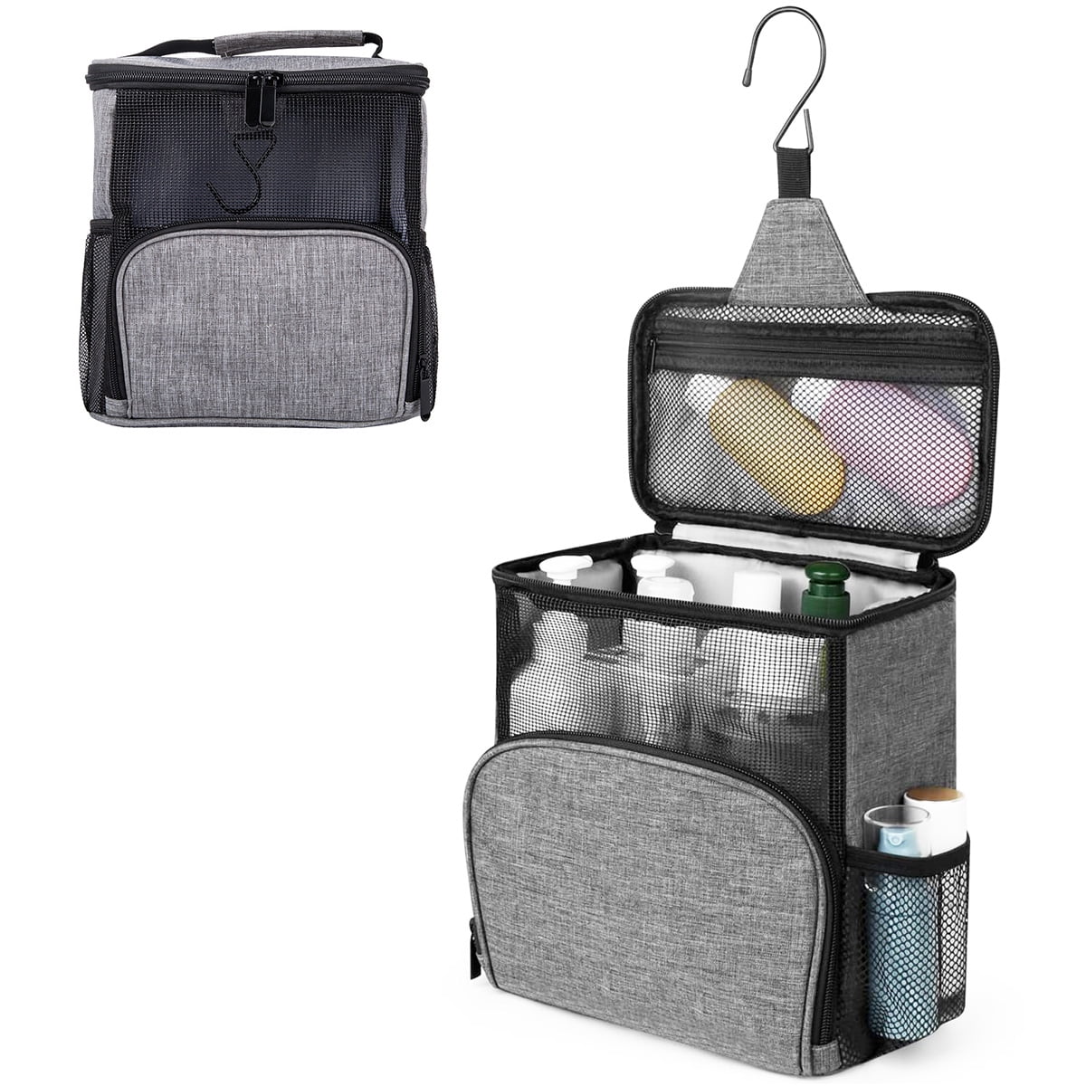 Shower Caddy Bag Portable Hanging Shower Tote Bags with Hook Travel  Toiletry Bag for Men and Women Large Cosmetics Makeup Organizer Pouch for  College Dorm Room 